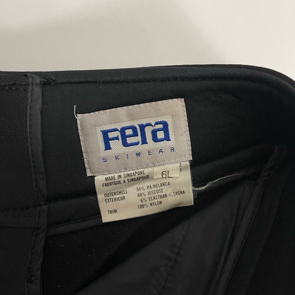 FERA Skiwear Vintage Stirrup Black Pants size 6 - Picture 2 of 6